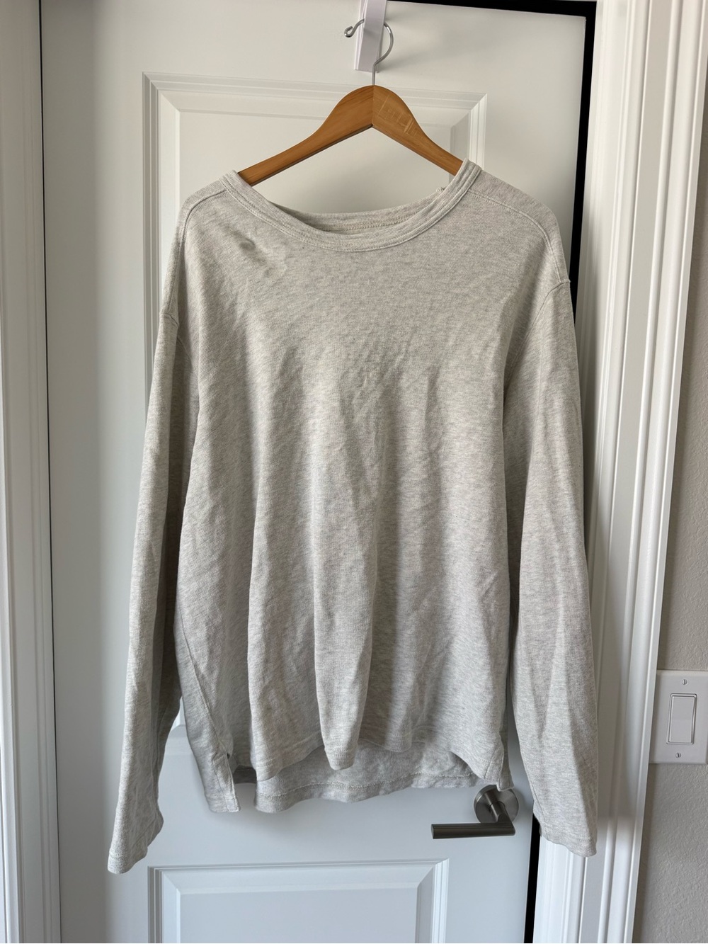 Buck Mason Light Gray Rugby Crewneck
